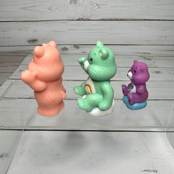 Lot of 3 TCFC Care Bear Figures Cheer Wish & Share Bear Vtg 2000's Cake Toppers - Picture 4 of 8